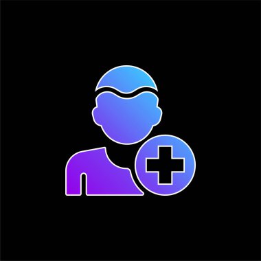 Mavi gradyan vektör simgesi ekle