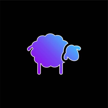Black Sheep blue gradient vector icon clipart