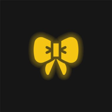 Papyon sarı parlak neon simgesi