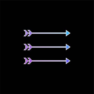 Oklar mavi eğimli vektör simgesi