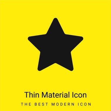 Bookmark Star minimal bright yellow material icon clipart