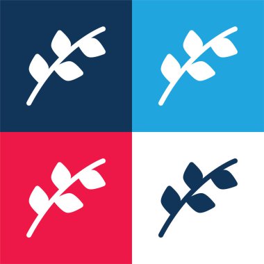 Mavi ve kırmızı dört renk en küçük simge kümesi