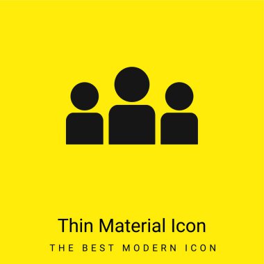 About Us minimal bright yellow material icon clipart