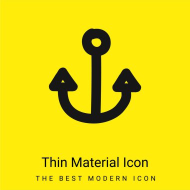 Anchor Hand Drawn Tool minimal bright yellow material icon clipart
