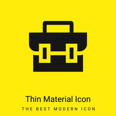 Evrak çantası en az parlak sarı madde simgesi
