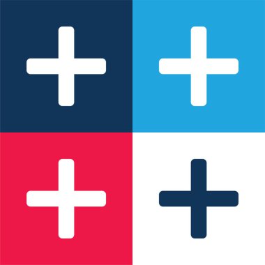 Mavi ve kırmızı dört renk simgesi ekle