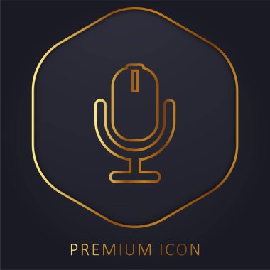 AD Radio golden line premium logo or icon clipart