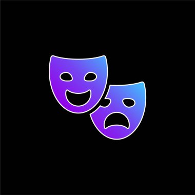 Art Deca mavi eğimli vektör simgesi