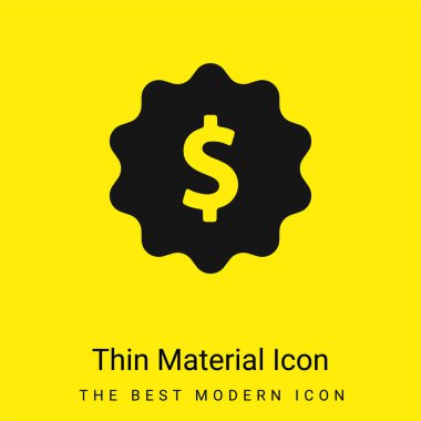 Rozet en az parlak sarı madde simgesi