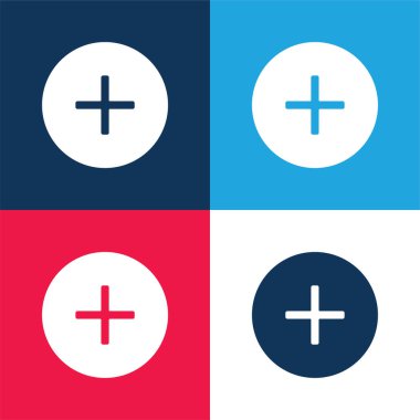 Mavi ve kırmızı dört renk simgesi ekle