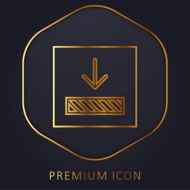 Hizalama altın çizgi premium logo veya simge