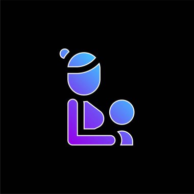 Emzirme mavi gradyan vektör simgesi