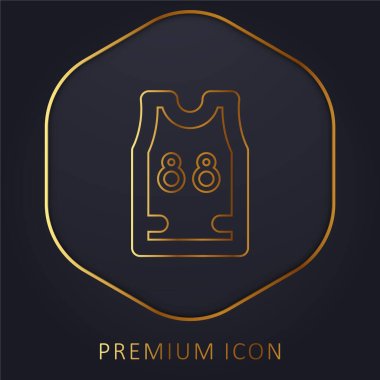 Basketball Jersey golden line premium logo or icon clipart
