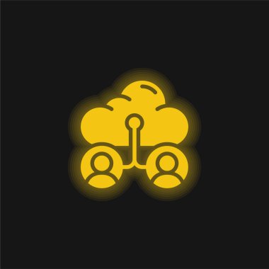 Parlak sarı neon simgesini hesaplar