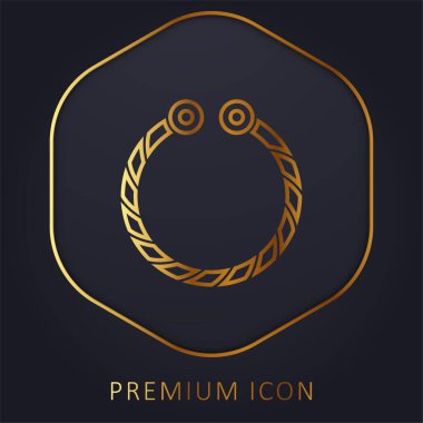 Bilezik altın çizgi prim logosu veya simgesi