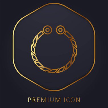Bracelet golden line premium logo or icon clipart