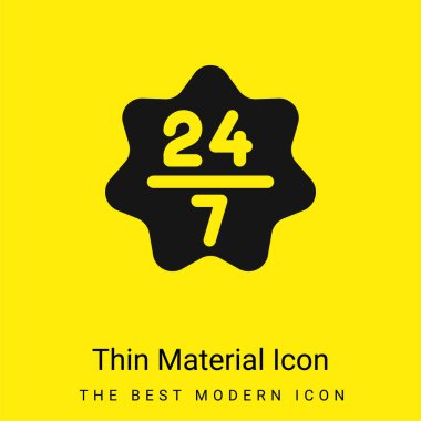 24 / 7 minimal parlak madde simgesi