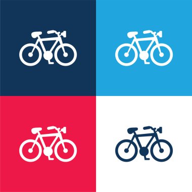 Motosiklet Şekli Mavi ve Kırmızı Minimum Renk Simgesi