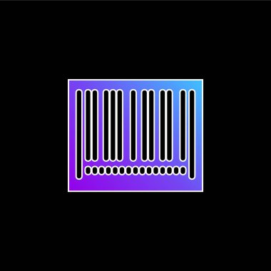 Barkod mavi gradyan vektör simgesi