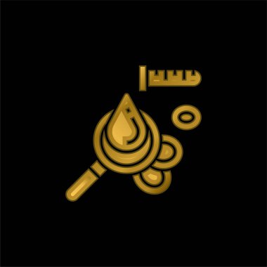 Kan Hücresi altın kaplama metalik simge veya logo vektörü