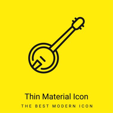 Banjo minimal bright yellow material icon clipart