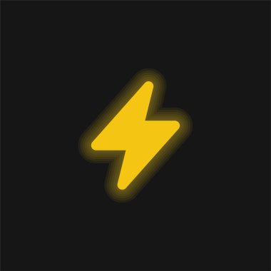 Sürgülü sarı parlak neon simgesi