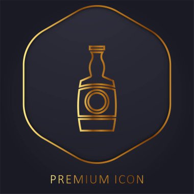 Brandy altın çizgisi prim logosu veya simgesi