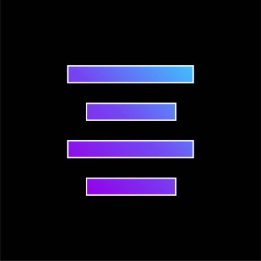 Merkez mavi eğimli vektör simgesini hizala