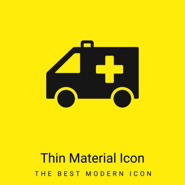 Ambulans en düşük düzeyde parlak sarı malzeme simgesi