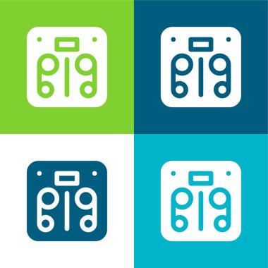 Gövde Ölçeklendirmesi Düz 4 renk minimal simgesi