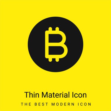 Bitcoin en az parlak sarı madde simgesi