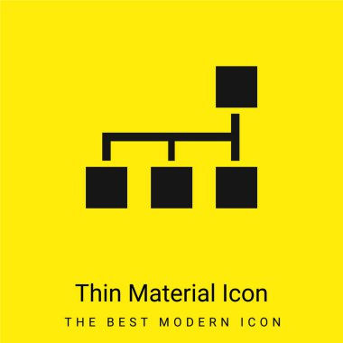Karelerin ve Satırların Şemasını Engeller Asgari parlak sarı malzeme simgesi