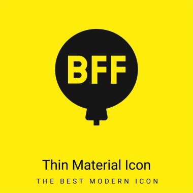 Balloon minimal bright yellow material icon clipart