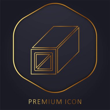 Altın çizgi prim logosu veya simgesi ışınla