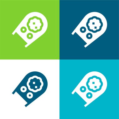 Boron Dala Düz 4 renk en küçük simge kümesi