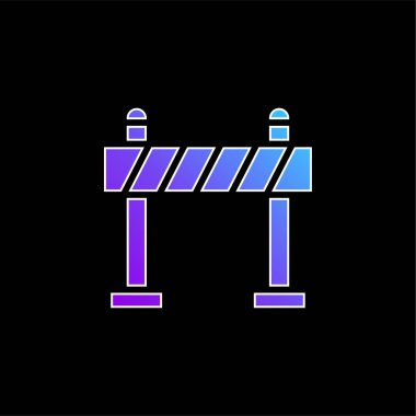 Bariyer mavi gradyan vektör simgesi