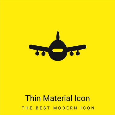 Uçak Önü Görünümü Asgari Parlak Sarı madde simgesi