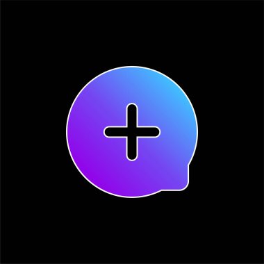 Mavi gradyan vektör simgesi ekle