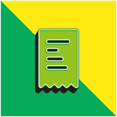 Bill Green ve sarı modern 3D vektör simgesi logosu