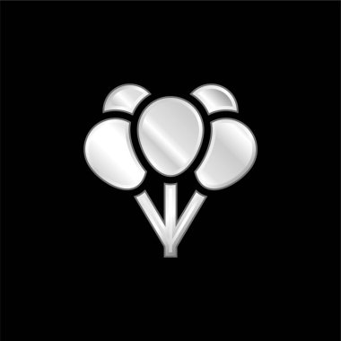 Balonlar gümüş kaplama metalik simge