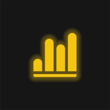 Parlayan sarı neon simgesi