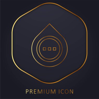 Kan altın çizgisi logosu veya simgesi