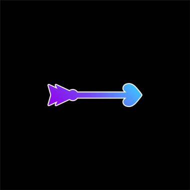 Ok mavi eğimli vektör simgesi