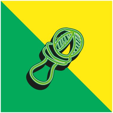 Top On Oyuncak Eğlence Nesnesi Yeşil ve Sarı 3D vektör simgesi logosu