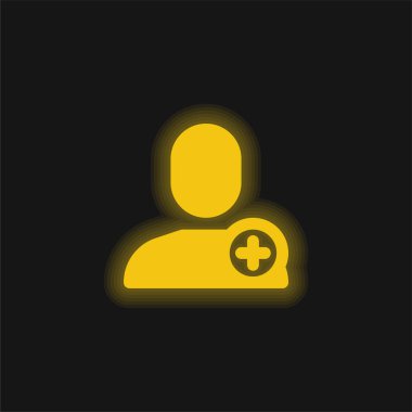 Kullanıcı sarı parlak neon simgesi ekle