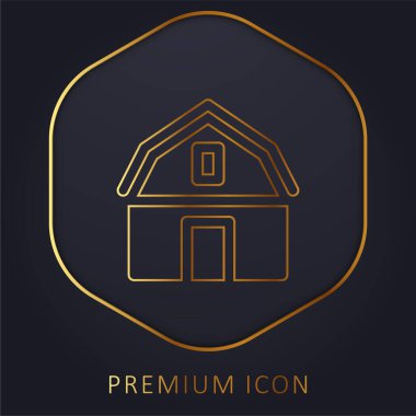 Ahır altın çizgisi prim logosu veya simgesi