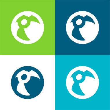 Top Düz 4 renk en küçük simge kümesi