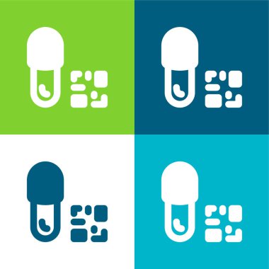 Barkod Düz 4 renk en küçük simge kümesi