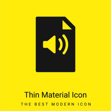 Ses Dosyası Asgari Parlak Sarı malzeme simgesi