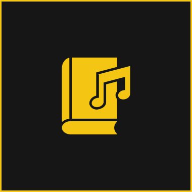 Audiobook sarı parlak neon simgesi